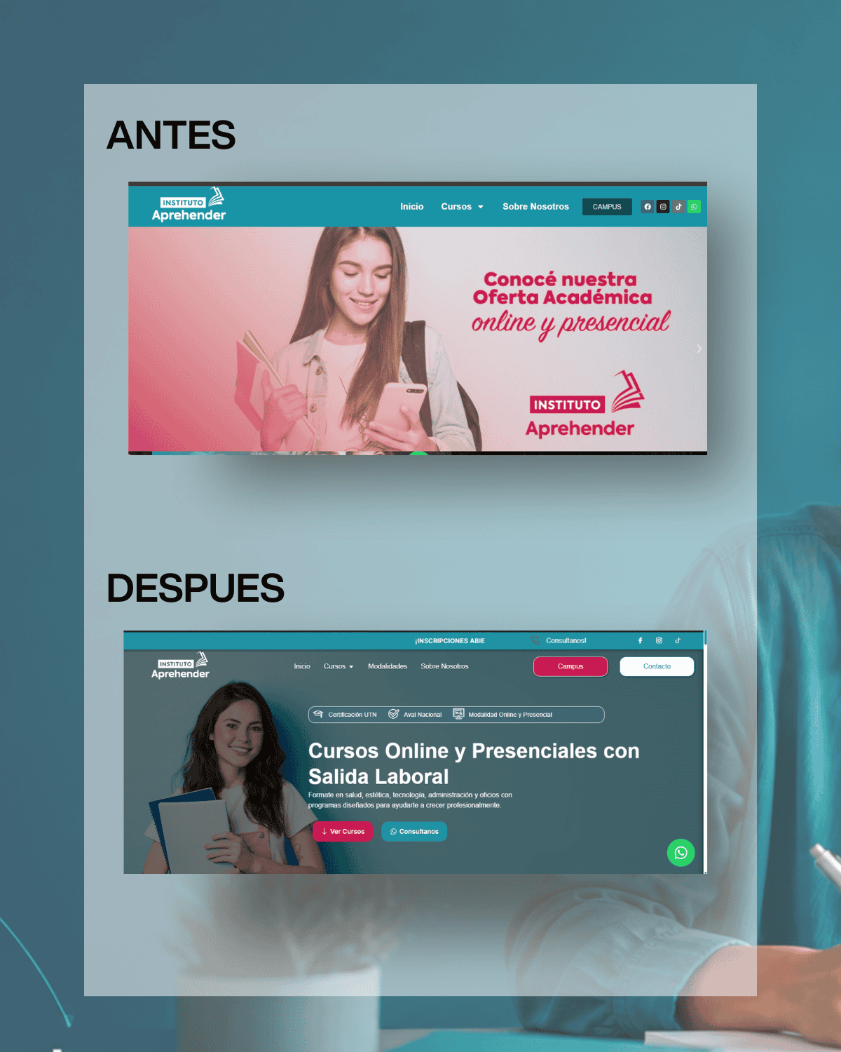 Diseño UX UI — Instituto Aprehender