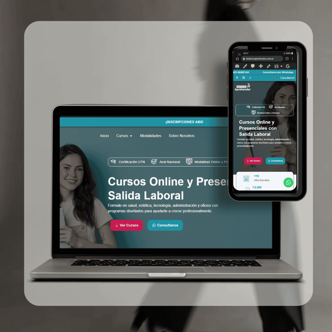 Mockup Instituto Aprehender — Moonmilk Studio