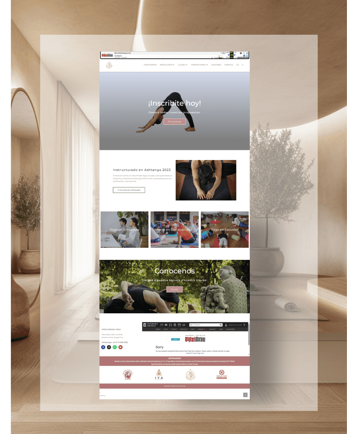 Sitio web anterior de otra mirada yoga